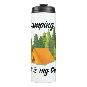 Camping is my therapy cute thermal tumbler