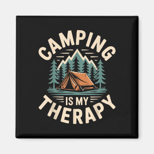 Camping is my therapy funny camper  magnet
