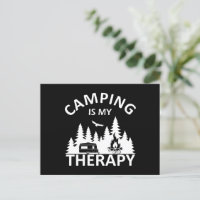Camping is my therapy funny camper slogan