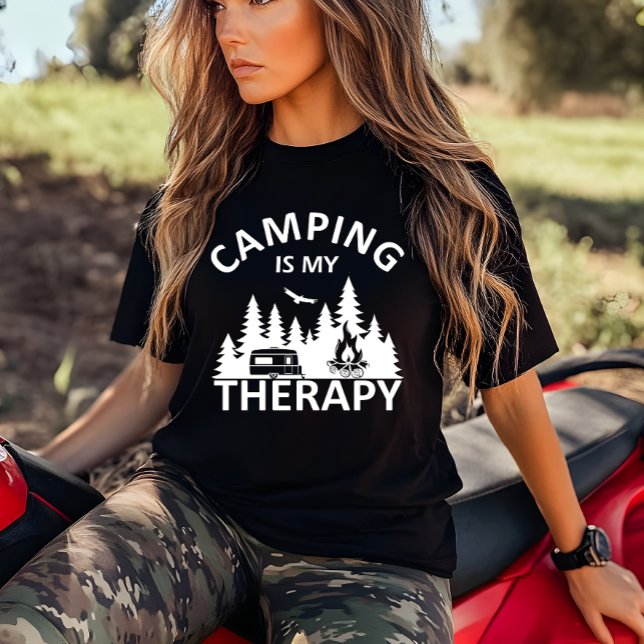 Camping is my therapy funny camper slogan T-Shirt (Creator Uploaded)
