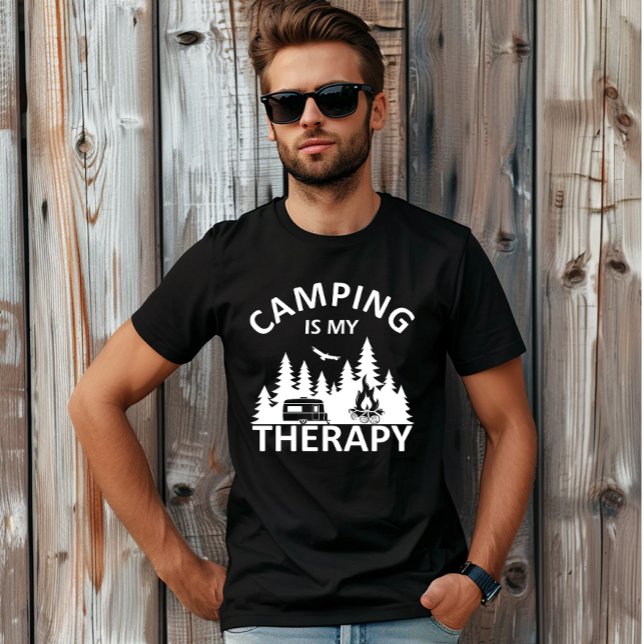 Camping is my therapy funny camper slogan T-Shirt (Creator Uploaded)