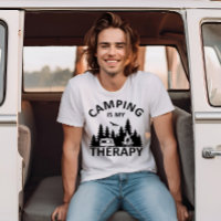 Camping is my therapy funny camper slogan