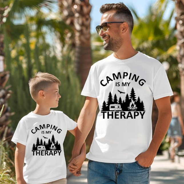 Camping is my therapy funny camper slogan T-Shirt (Creator Uploaded)