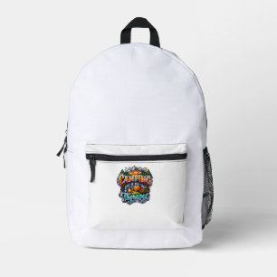 Camping Is My Therapy Funny Camping Outdoor Printed Backpack
