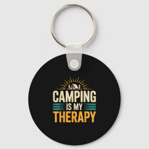 Camping is my therapy key ring
