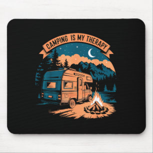 Camping is my therapy mouse pad
