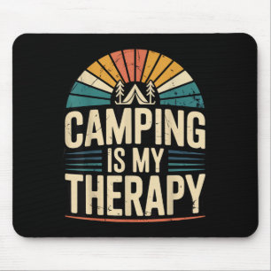 Camping is my therapy mouse pad
