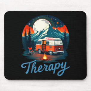 Camping is my therapy mouse pad