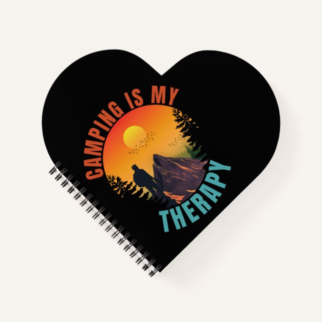 Camping is my therapy outdoor vacation gift notebook (Front)