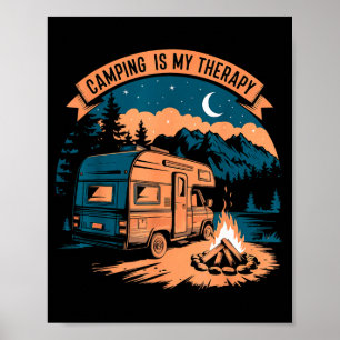 Camping is my therapy poster