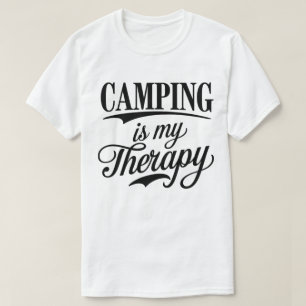Camping Is My Therapy Quote Design T-Shirt