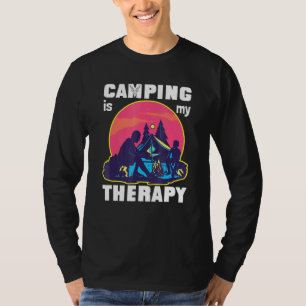 Camping Is My Therapy Rv Van Camping Saying Happy T-Shirt
