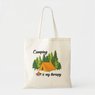 Camping is my therapy summer tote bag
