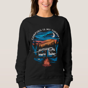 Camping Is My Therapy Summer Vacation Family Match Sweatshirt