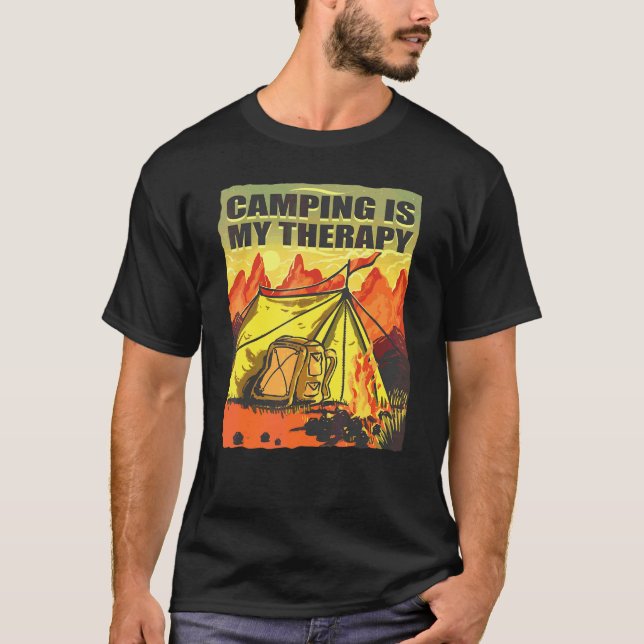 Camping Is My Therapy T-Shirt (Front)