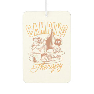 Camping Is My Therapy– Vintage Cat Car Air Freshener