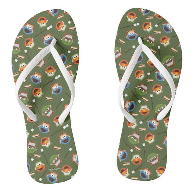 Camping Is S'more Fun With Friends Pattern Jandals (Footbed)