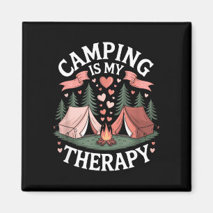 Camping is therapy outdoor camp lover adventure magnet