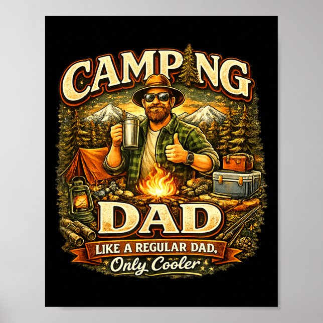 Camping is therapy shirt – funny camping for dad poster (Front)