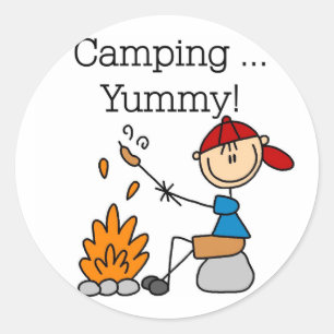 Camping is Yummy Tshirts and Gifts Classic Round Sticker