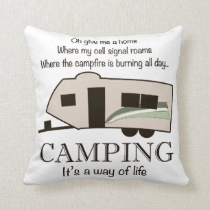 Camping: It's A Way of Life Pillow