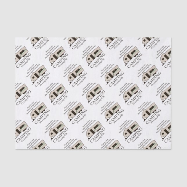 Camping: It's A Way of Life Tissue Paper (Front)
