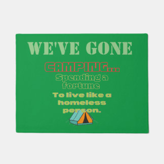 camping joke for dad doormat