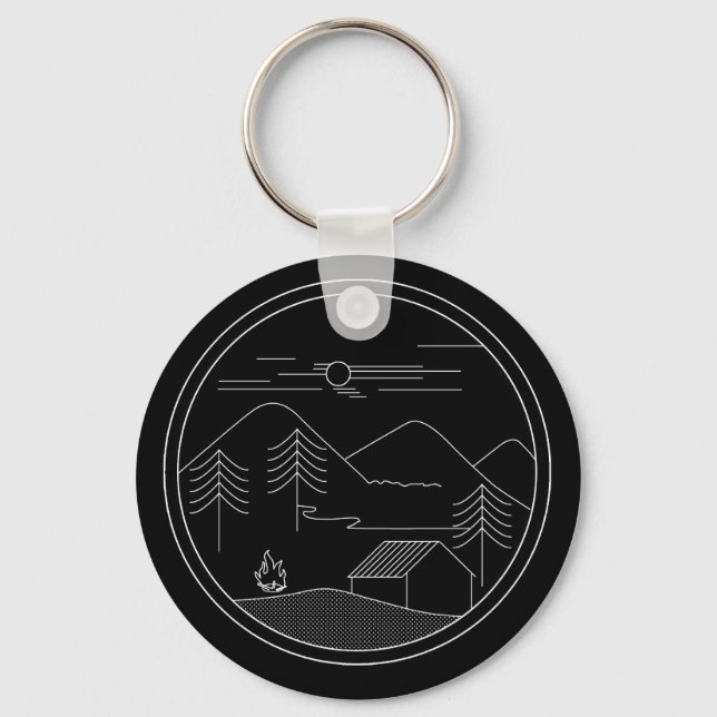 camping,  key ring (Front)