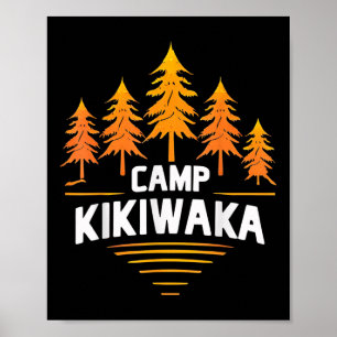 Camping Kikiwaka Summer Camp Forest Hiking Outdoor Poster