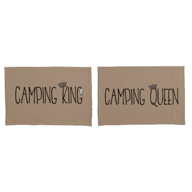 "Camping King and Camping Queen" Pillowcase (Front-Set)