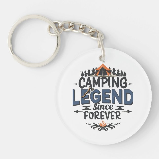 Camping Legend Since Forever Key Ring (Front)