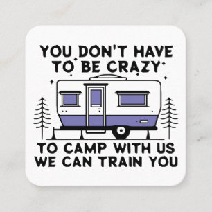 Camping Legend Since Forever Square Business Card