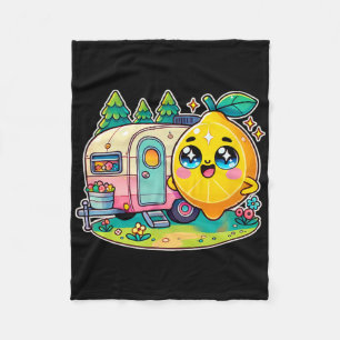Camping Lemon 1  Fleece Blanket