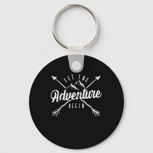 Camping "Let The Adventure Begin" Key Ring