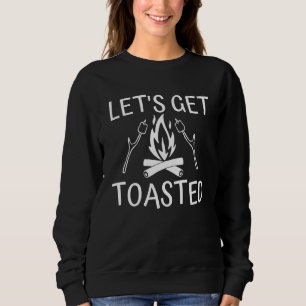 Camping Lets Get Toasted Novelty Unisex Top