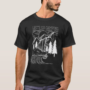 Camping Let's Go Camping Summer Hiking Mountain T-Shirt