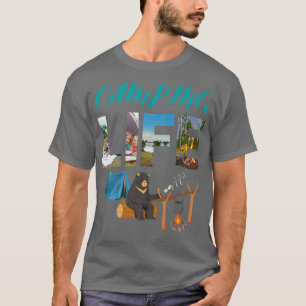 Camping Life Bear Funny Hiking Cute Camper women t T-Shirt