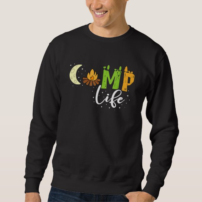 Camping Life Camper Forest Summer Camping Road Tri Sweatshirt (Front)