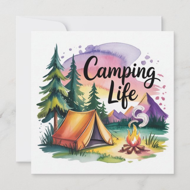 Camping Life Invitation (Front)