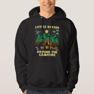 CAMPING-LIFE IS BETTER, Funny Camping With Critter Hoodie