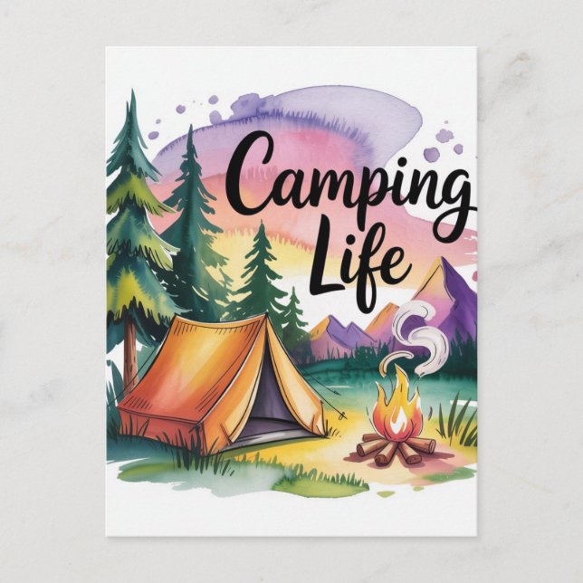 Camping Life Postcard (Front)
