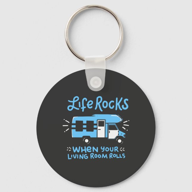 Camping - Life Rocks Key Ring (Front)