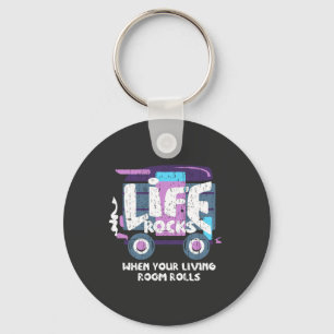 Camping - Life Rocks Key Ring
