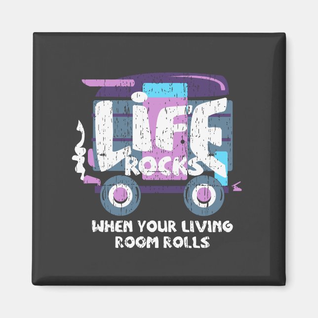 Camping - Life Rocks Magnet (Front)