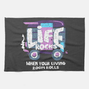 Camping - Life Rocks Tea Towel