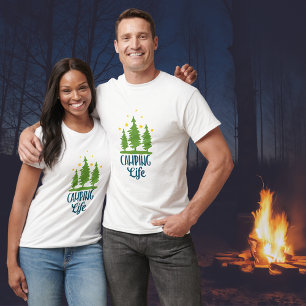 Camping Life Typography T-Shirt