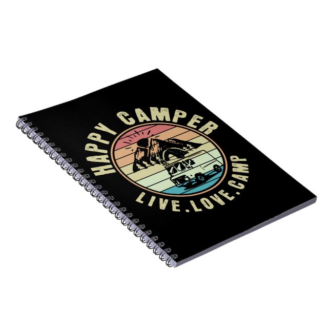 Camping- Live. Love. Camp Outdoors  Notebook (Right Side)