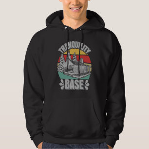 Camping Log Cabin Tranquility Base Camper  Vacatio Hoodie