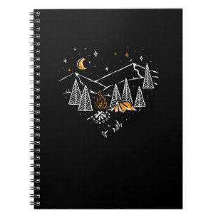camping love hike nature wild line notebook