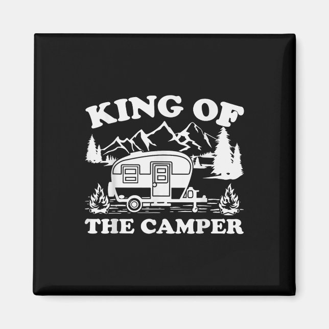 Camping Lover Camper Van King Of The Camper  Magnet (Front)
